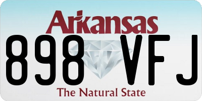 AR license plate 898VFJ
