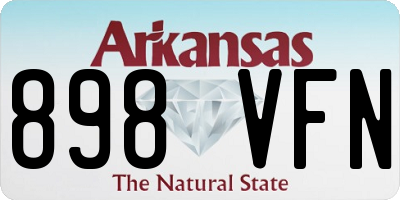 AR license plate 898VFN