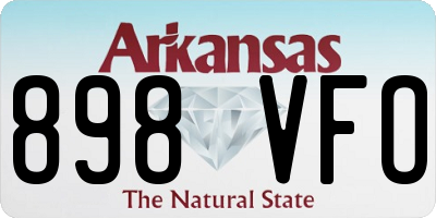 AR license plate 898VFO