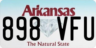 AR license plate 898VFU