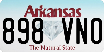 AR license plate 898VNO