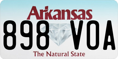 AR license plate 898VOA