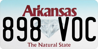 AR license plate 898VOC