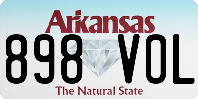 AR license plate 898VOL