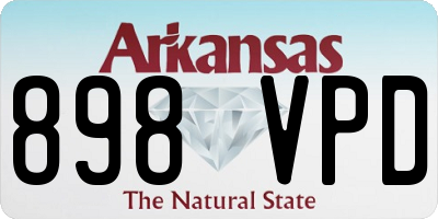 AR license plate 898VPD