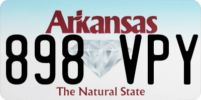 AR license plate 898VPY