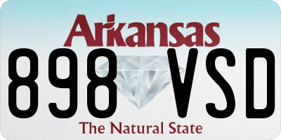 AR license plate 898VSD