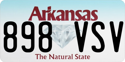 AR license plate 898VSV