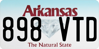 AR license plate 898VTD