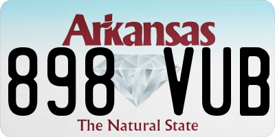 AR license plate 898VUB