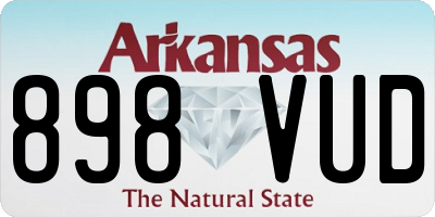 AR license plate 898VUD
