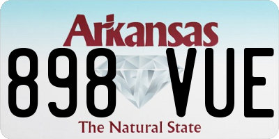 AR license plate 898VUE