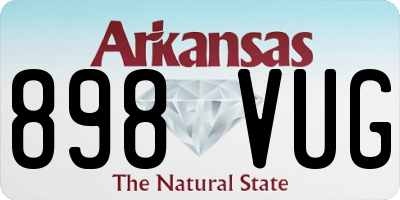 AR license plate 898VUG