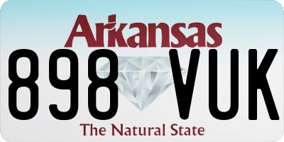AR license plate 898VUK