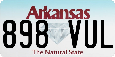 AR license plate 898VUL