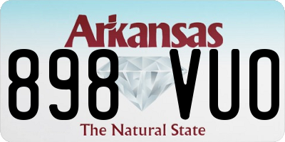 AR license plate 898VUO