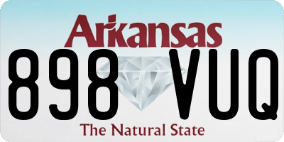 AR license plate 898VUQ