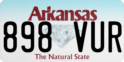 AR license plate 898VUR