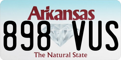 AR license plate 898VUS