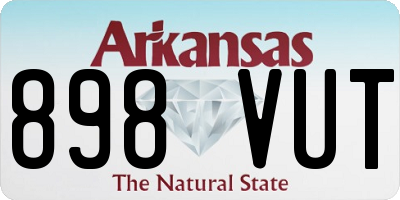 AR license plate 898VUT