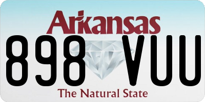 AR license plate 898VUU