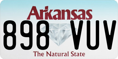 AR license plate 898VUV