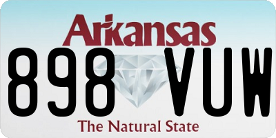 AR license plate 898VUW