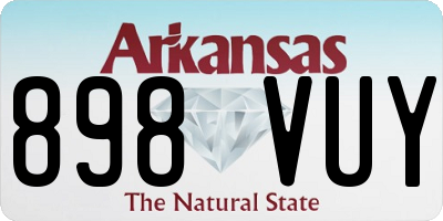 AR license plate 898VUY