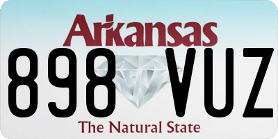 AR license plate 898VUZ