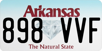 AR license plate 898VVF