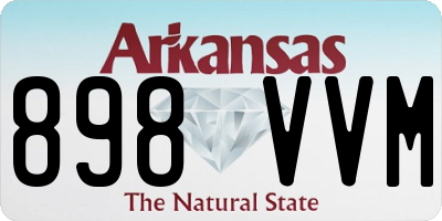 AR license plate 898VVM
