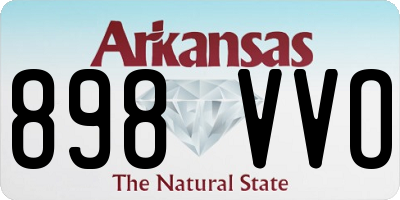 AR license plate 898VVO