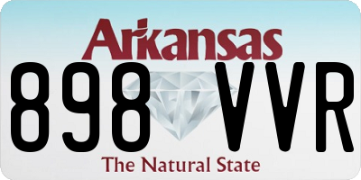 AR license plate 898VVR