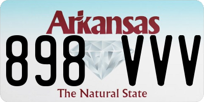 AR license plate 898VVV