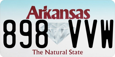 AR license plate 898VVW