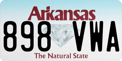 AR license plate 898VWA