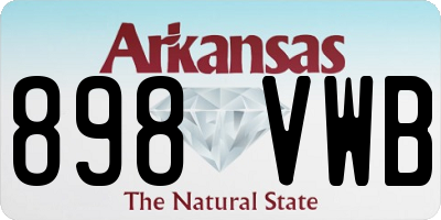 AR license plate 898VWB