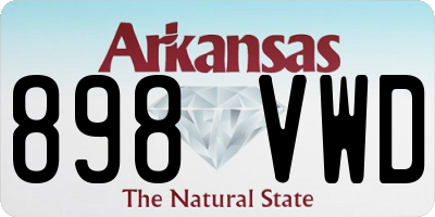 AR license plate 898VWD
