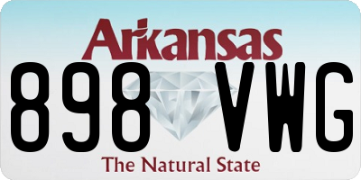 AR license plate 898VWG