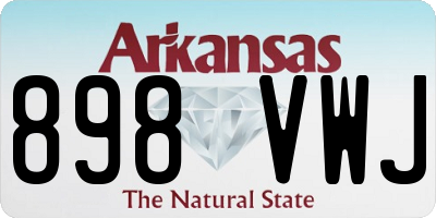 AR license plate 898VWJ