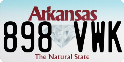 AR license plate 898VWK