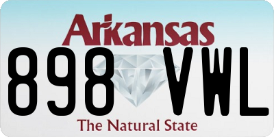 AR license plate 898VWL