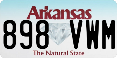 AR license plate 898VWM