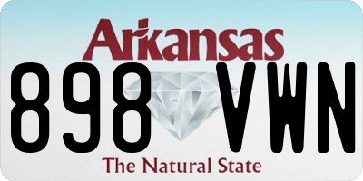 AR license plate 898VWN