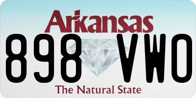 AR license plate 898VWO