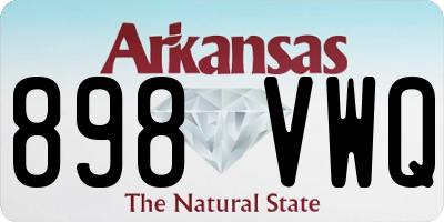 AR license plate 898VWQ