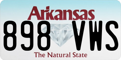 AR license plate 898VWS