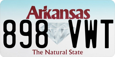 AR license plate 898VWT