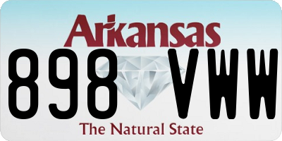 AR license plate 898VWW