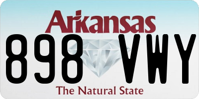 AR license plate 898VWY